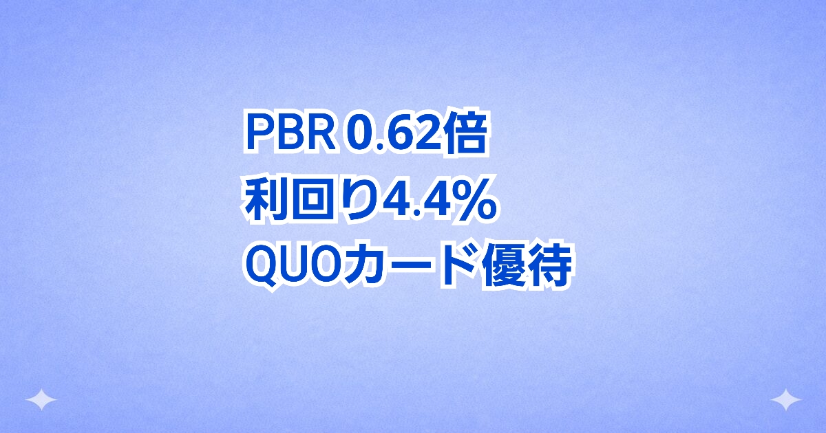 コーセーアールイー（3246）の株主優待QUOカードが到着
